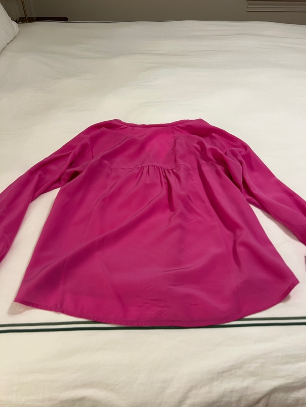 Rebecca Taylor Vibrant Fuchsia Long-Sleeve Peasant Blouse - Picture 3 of 4